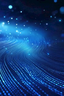 梦幻蓝色科技粒子背景图