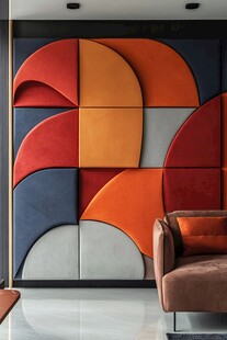 现代几何艺术墙面装饰设计