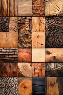 多样木材纹理拼接展示