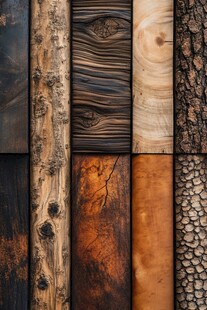 多样木纹拼接的视觉盛宴