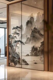 中式山水屏风 尽显雅致古韵