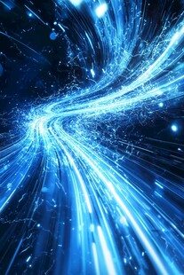 蓝色流光科技动感背景图