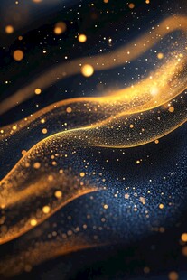 金色流光溢彩梦幻背景图