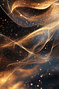 梦幻金色流动光影背景图