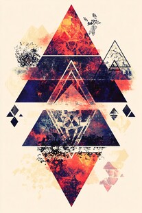抽象几何三角艺术图案