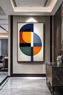 现代简约风玄关抽象艺术画