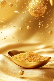 金粟盈碗 璀璨金珠漫舞