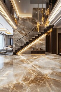 奢华大理石复式楼室内空间