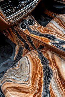 汽车内饰的大理石纹装饰