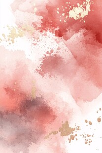 粉色水彩泼墨抽象背景图