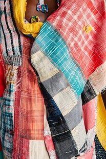 多彩拼布织物展示