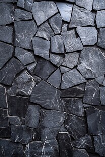 黑色碎石拼接墙面纹理