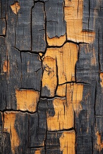 老旧开裂的斑驳树皮纹理
