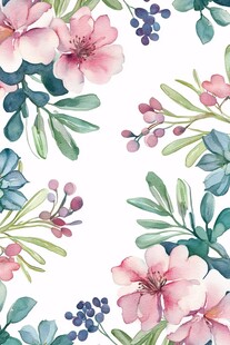 水彩花卉图案设计