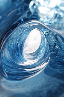 蓝色梦幻冰洞奇妙景象