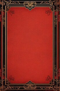 红色复古边框背景图