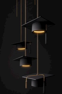 悬浮发光学士帽创意设计