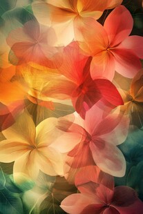 梦幻绚丽花朵背景图