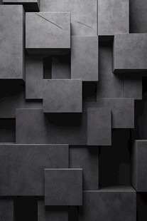 立体方块墙面艺术效果