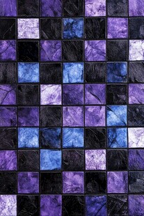 紫蓝色调马赛克瓷砖图案