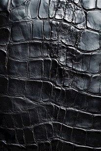 黑色鳄鱼皮纹理特写