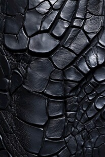 黑色鳄鱼皮纹理特写