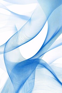 蓝色飘逸线条抽象背景图