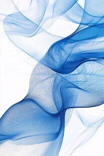 蓝色飘逸动感线条背景图