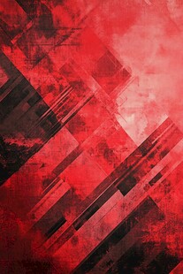 红色几何抽象艺术背景图