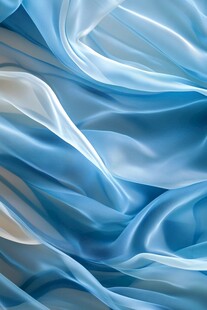 蓝色飘逸丝绸纹理背景