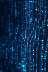 科技感蓝色数字流动背景