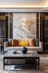 新中式客厅优雅家居氛围