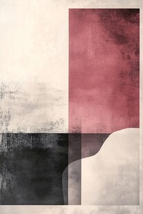 抽象几何色块艺术画作