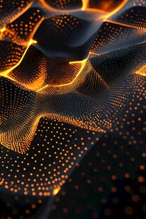 动感粒子波浪抽象背景图