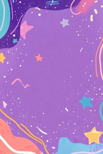 梦幻星空卡通背景图