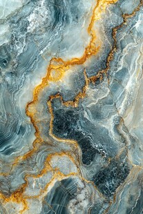 蓝金交织大理石纹理图案