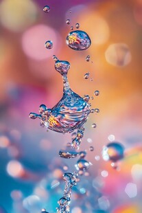 梦幻水滴的绚丽瞬间