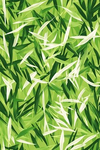 清新竹叶无缝图案背景