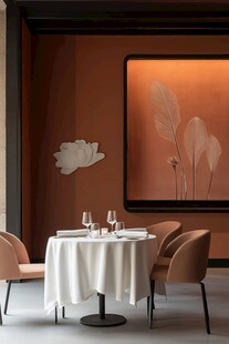 精致餐厅一隅的优雅布置