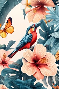 花鸟绘景 热带风情之美