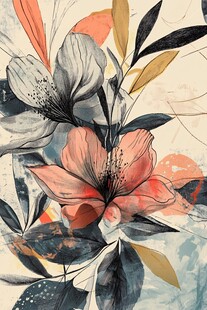 手绘花卉图案的艺术呈现