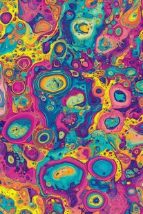 梦幻多彩流体艺术图案