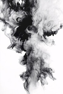 水墨烟雾抽象艺术画面