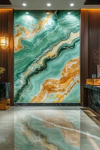 奢华大理石玄关背景墙