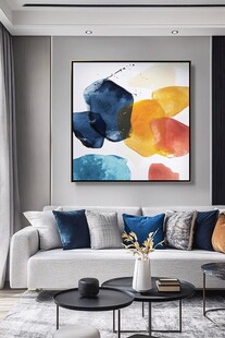 现代简约风客厅艺术挂画