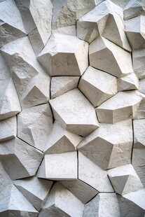 几何石块墙面纹理特写