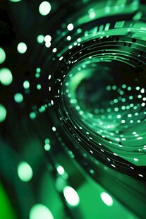 绿色科技光效隧道背景图