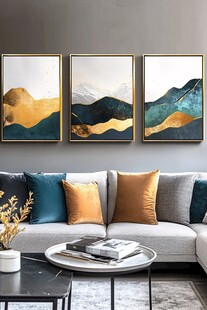 现代简约客厅的艺术挂画