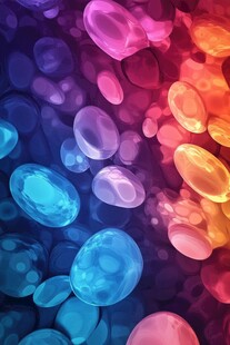 梦幻多彩透明光斑背景图