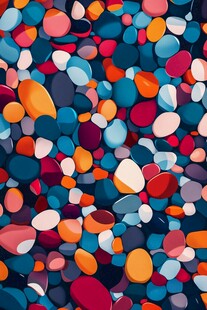 多彩鹅卵石图案背景纹理